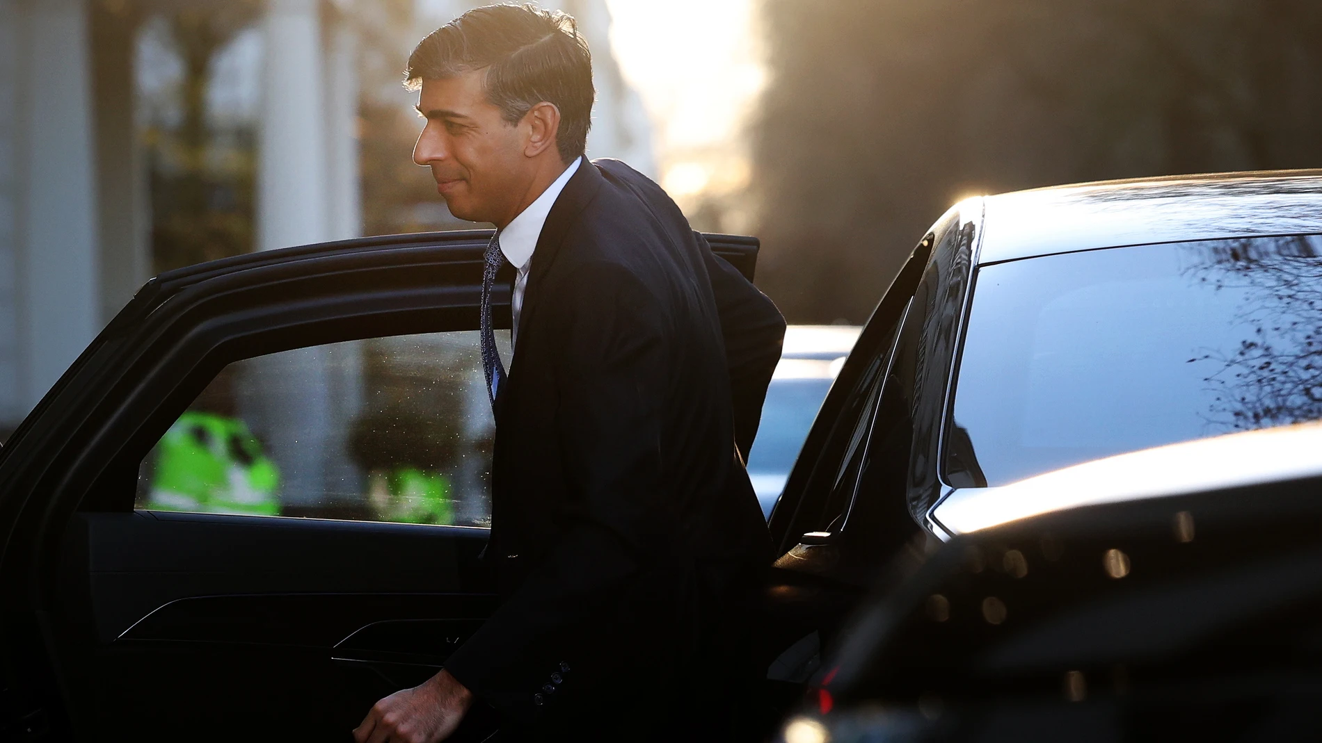 London (United Kingdom), 11/12/2023.- British Prime Minister Rishi Sunak arrives at the UK Covid-19 Inquiry to give evidence in London, Britain, 11 December 2023. Sunak is giving evidence over the UK government'Äôs handling of the Covid-19 pandemic. (Reino Unido, Londres) EFE/EPA/ANDY RAIN