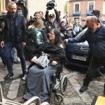Raquel Díaz , exmujer de Pedro Muñoz, a su llegada al juicio por malos tratos