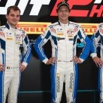 Valentino Rossi junto a sus compañeros en las 12 Horas del Golfo