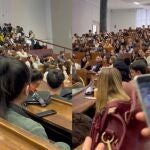 Alumnos de segundo de Bachillerato abandonan una clase después de que se dirijan a ellos utilizando el lenguaje inclusivo