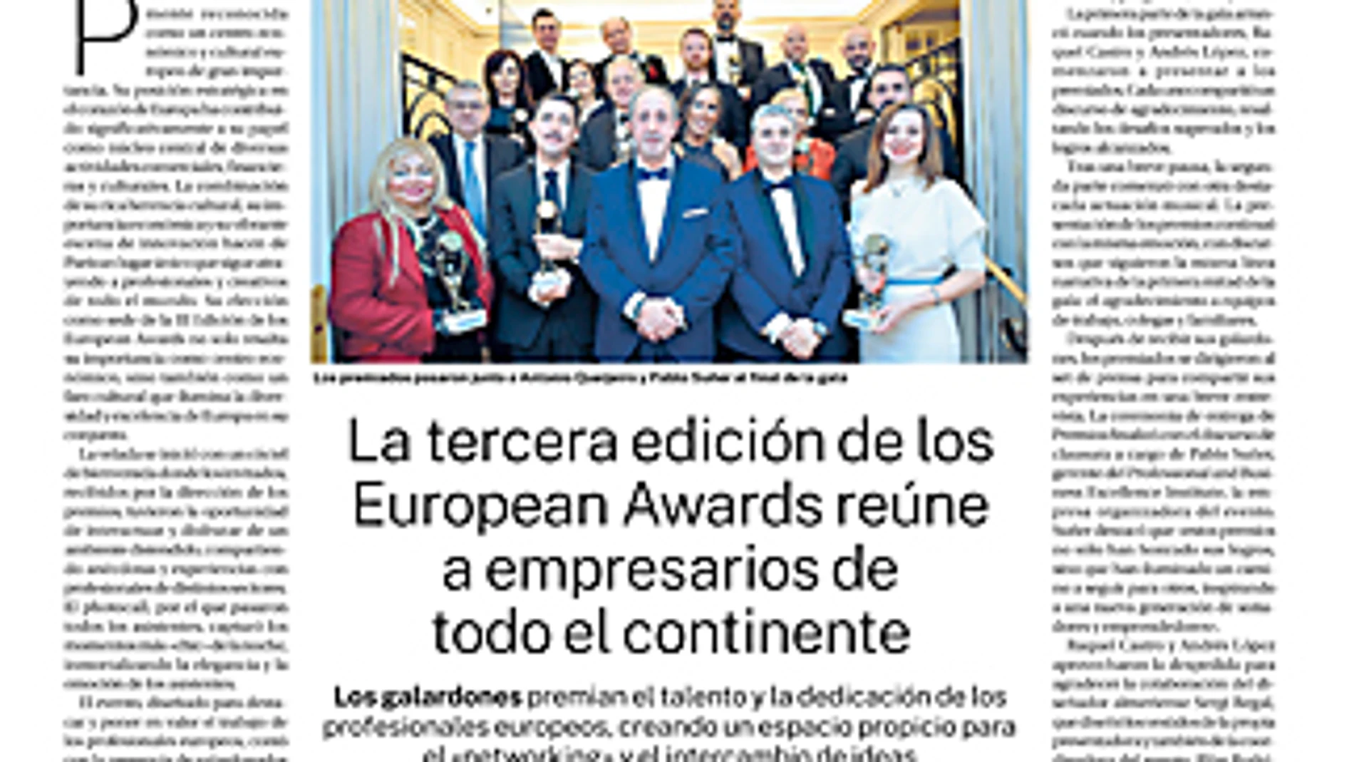 Suplemento European Awards 13 Diciembre 2023