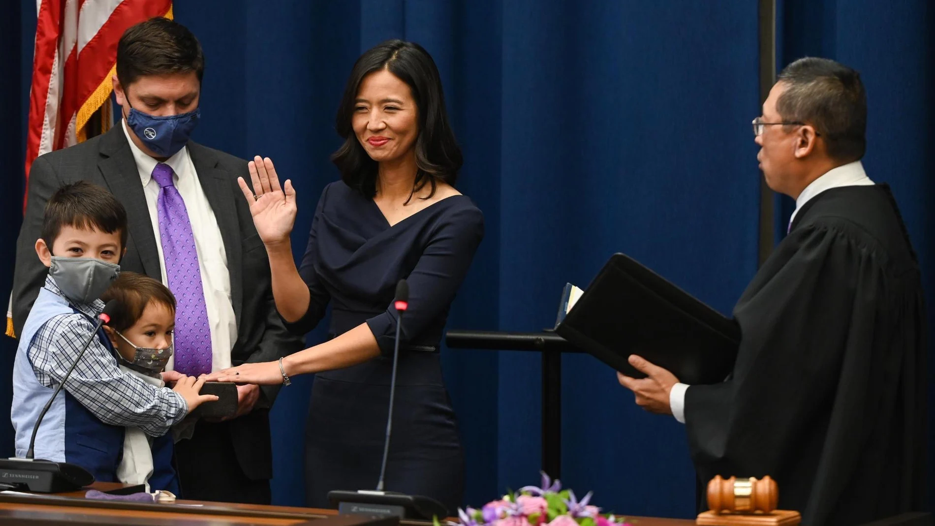 La alcaldesa de Boston, Michelle Wu