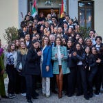 El embajador de Mexico entrega a Nacho Cano las becas estudio a los artistas mexicanos del musical Malinche /