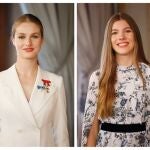 Casa Real.- Zarzuela publica nuevos retratos oficiales de la Princesa Leonor y la Infanta Sofía, tomados el día de la jura