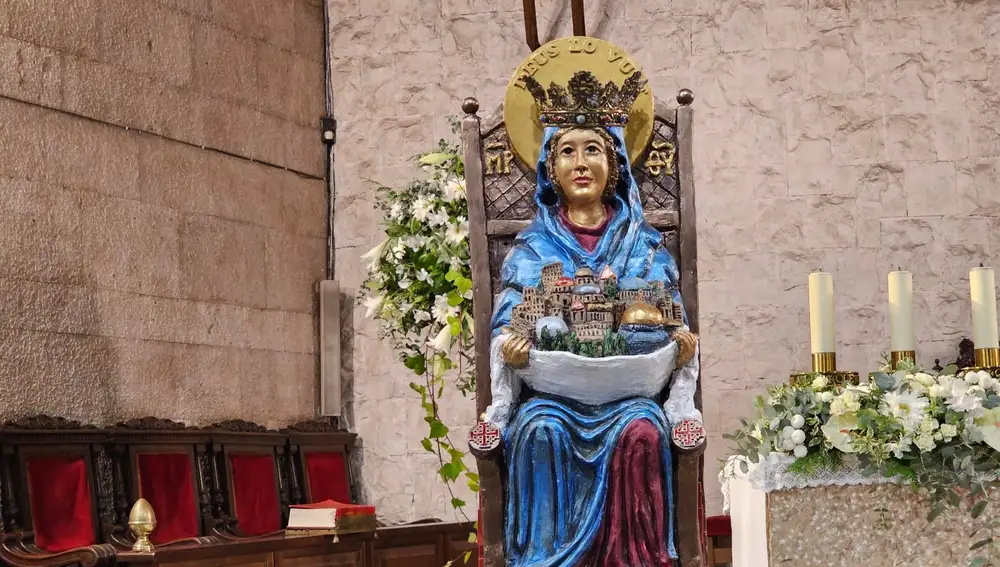 La escultura se puede ver en la Iglesia de San Bartolomé