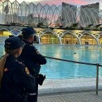 Policía de la Generalitat en la Ciudad de las Artes y las Ciencias