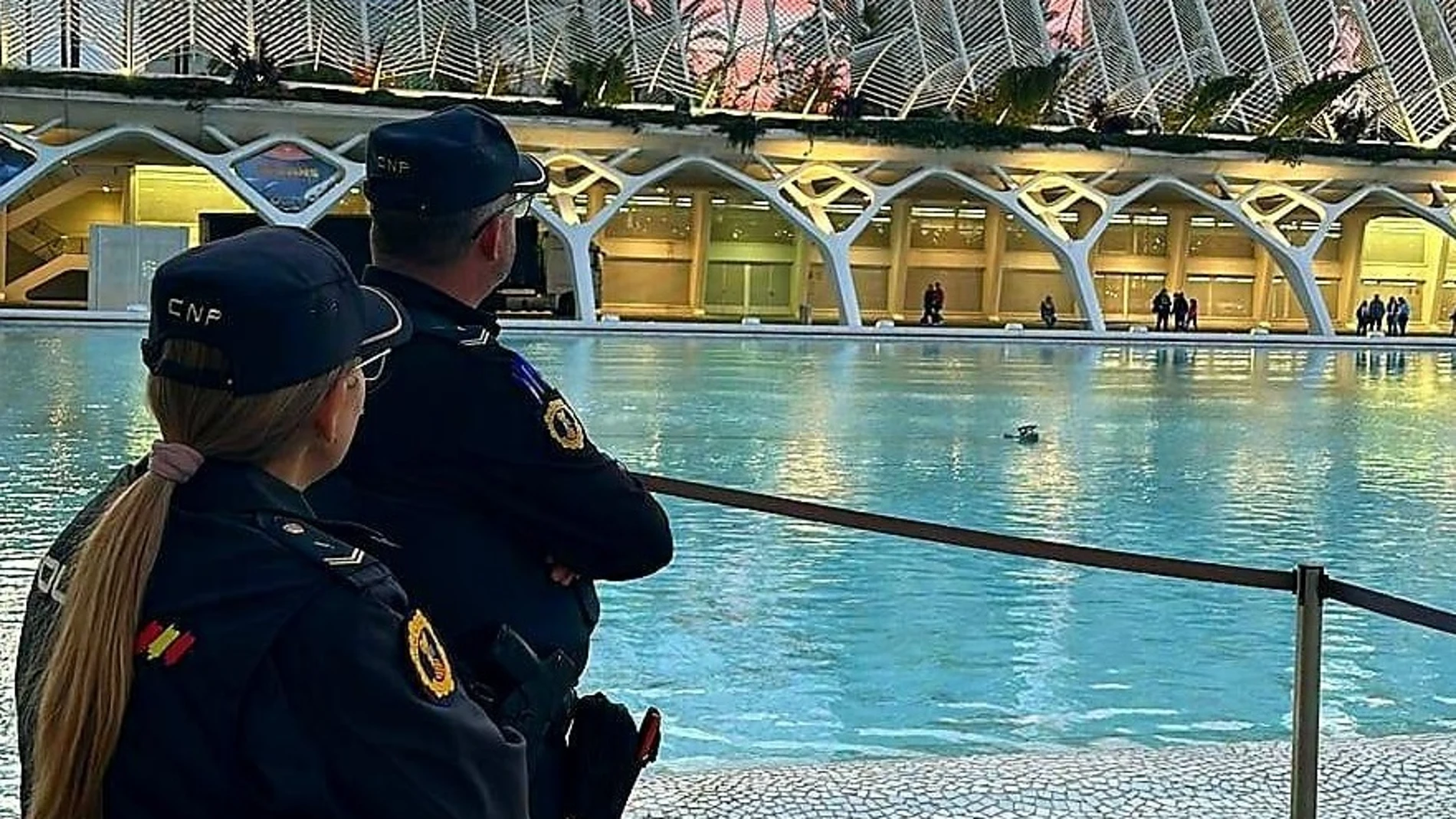 Policía de la Generalitat en la Ciudad de las Artes y las Ciencias GVA 19/12/2023