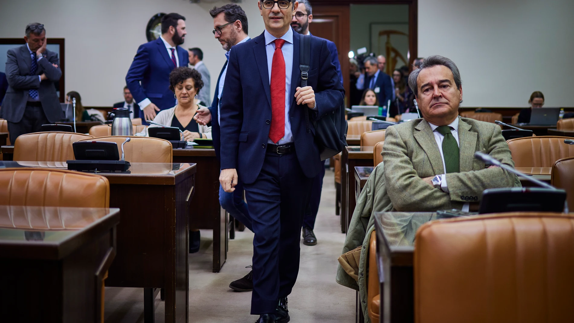 El ministro de la Presidencia, Justicia y Relaciones con las Cortes, Félix Bolaños, comparece en la Comisión de Justicia para informar de sus proyectos © Alberto R. Roldán / Diario La Razón. 21 12 2023