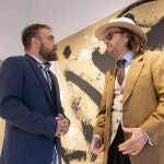 Marcel Aragonès y Joan Punyet Miró, ayer, en la Galeria Marc Calzada de Barcelona
