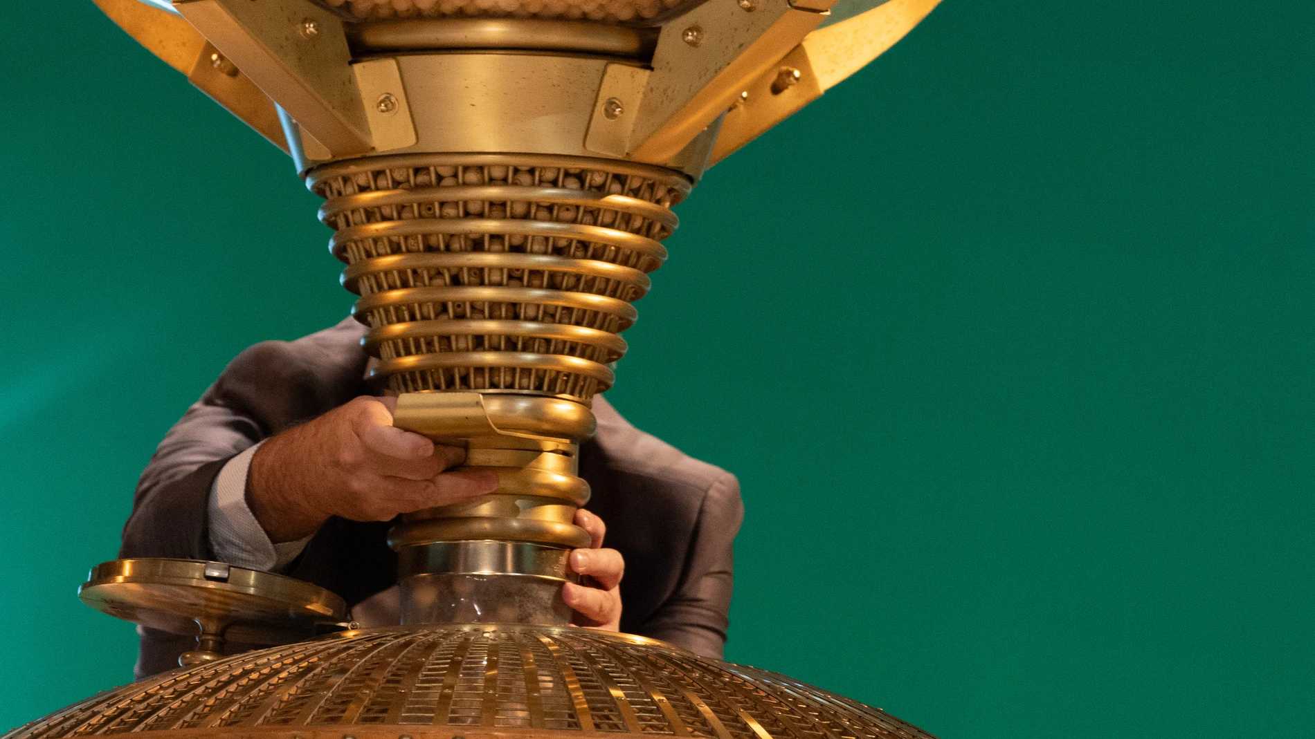 Imagen del bombo con los números del sorteo de Navidad