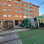 Accidente entre un tranvía y una furgoneta en Parla sin heridos graves