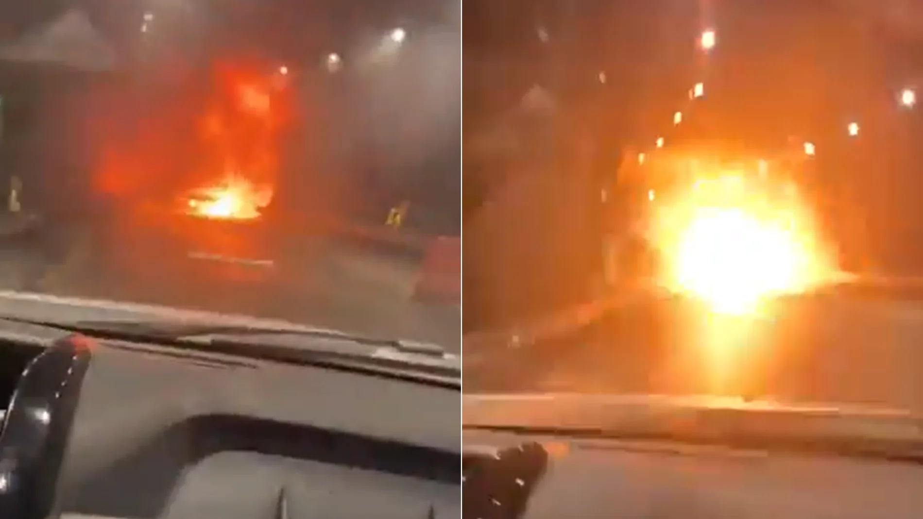 Un camión cisterna que transportaba gasolina explota en un túnel en Colombia