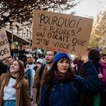 Manifestación contra la violencia de género en Nantes