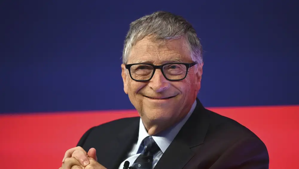 Bill Gates speaks during the Global Investment Summit at the Science Museum, London, Tuesday, Oct, 19, 2021. (Leon Neal/Pool Photo via AP