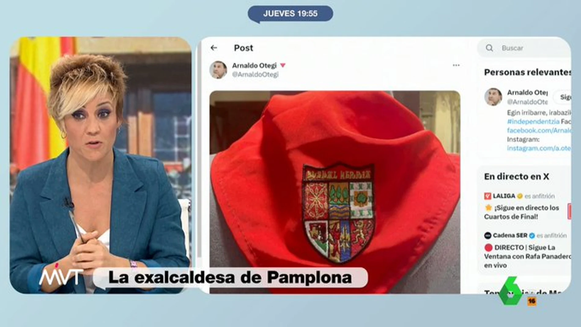 Cristina Pardo pone pie en pared en 'Más Vale Tarde': "Lo que Otegi aplauda, yo, en contra"