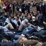 Manifestación en Plaza de Sant Jaume de Barcelona