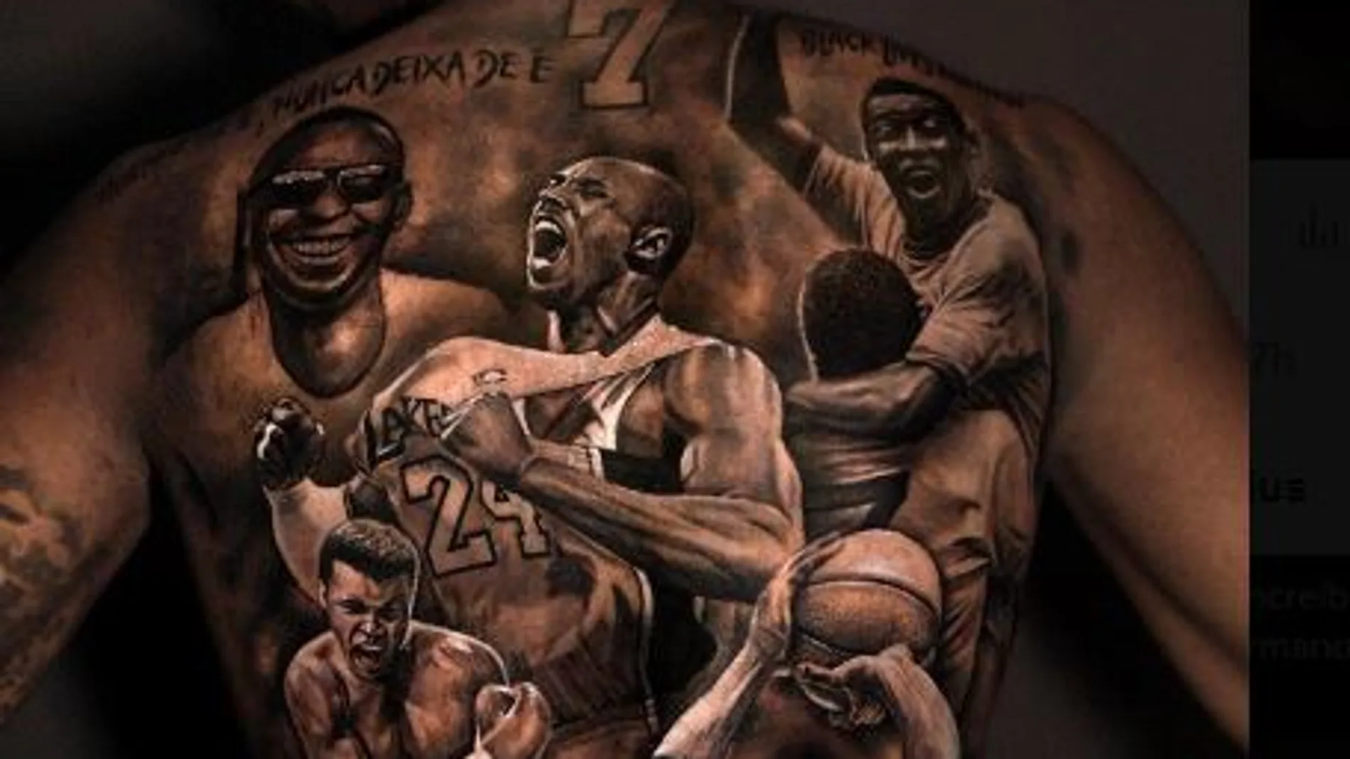 El comentado error en el súper tatuaje de Vinicius en su espalda