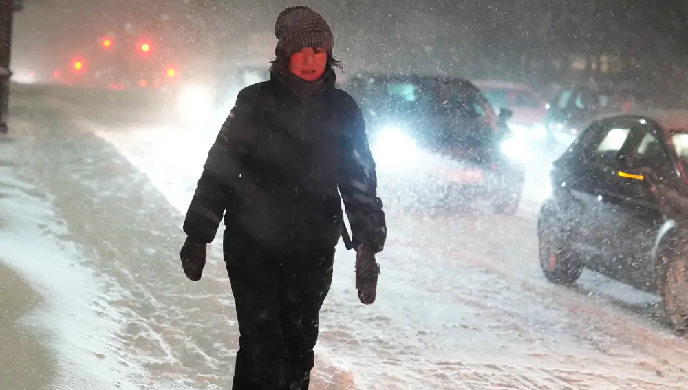 Snow and blizzard conditions in Denmark