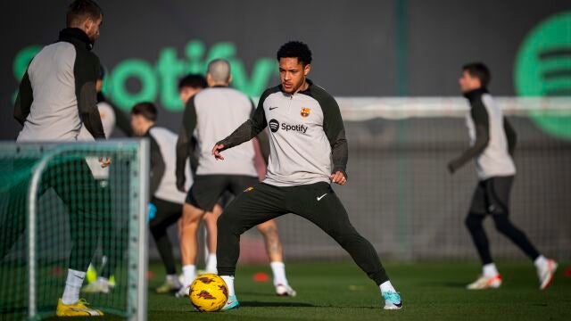 El delantero Vítor Roque en uno de sus primeros entrenamientos con el FC Barcelona