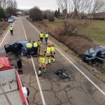 Accidente mortal ocurrido en la CL-623 en Sariegos (León) en el que perdió la vida una persona