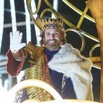 El rey Baltasar en la cabalgata de Madrid de 2023.