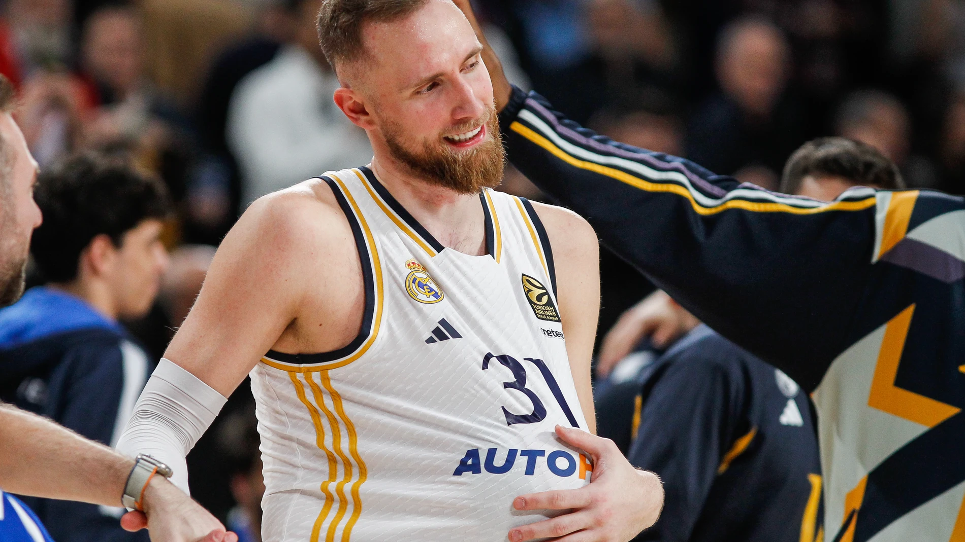 Dzanan Musa of Real Madrid after winning Turkish Airlines Euroleague basketball match between Real Madrid and Anadolu Efes Istanbul at Wizink Center on January 5, 2024, in Madrid, Spain.AFP7 06/01/2024 ONLY FOR USE IN SPAIN