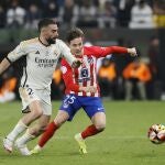 Carvajal, durante la semifinal ante el Atlético