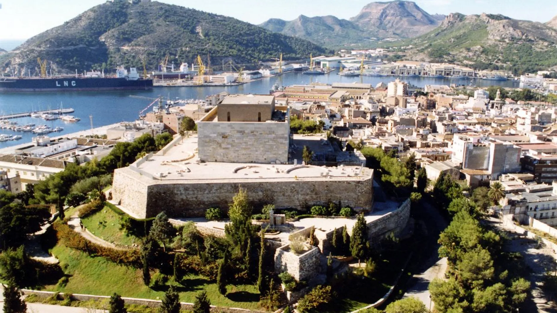 Imagen panorámica del Castillo de la Concepción de Cartagena