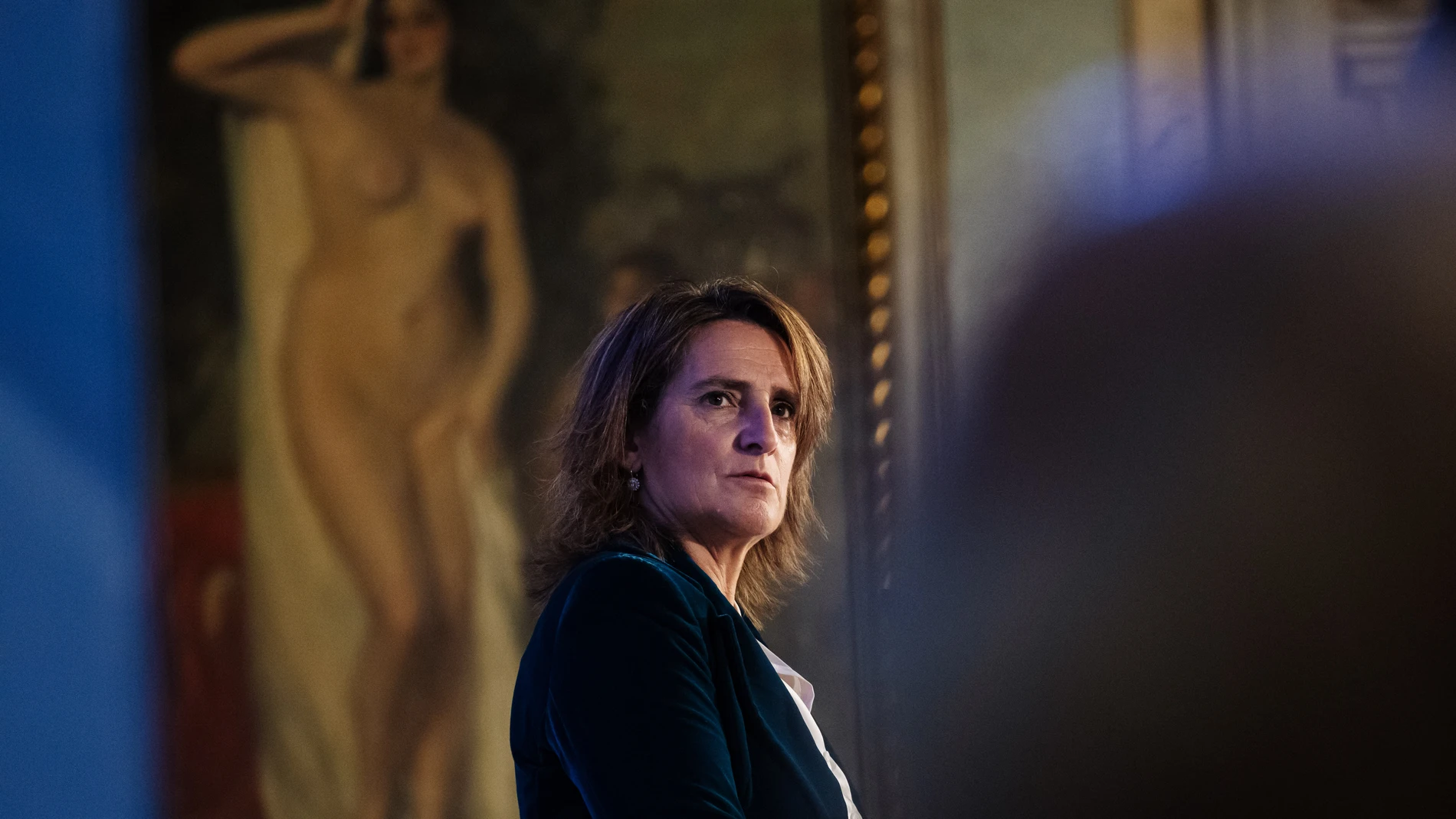 La vicepresidenta Tercera del Gobierno y Ministra para la Transición Ecológica y el Reto Demográfico, Teresa Ribera, interviene durante un desayuno informativo de Fórum Europa, en el Real Casino Gran Círculo de Madrid, a 11 de enero de 2024 en Madrid (España). 11 ENERO 2024;DESAYUNO;TERESA RIBERA;MARÍA JESÚS MONTERO;DESAYUNO INFORMATIVO Carlos Luján / Europa Press 11/01/2024