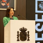 Margarita Robles, hoy, en el Centro Superior de Estudios de la Defensa Nacional (Ceseden)