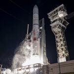 Lanzamiento del cohete Vulcan Centaur con el módulo lunar Peregrine 1 a bordo. 