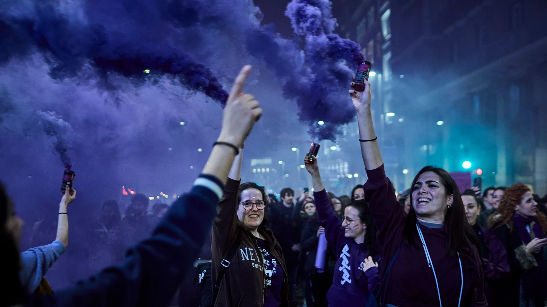 Manifestación organizada por la Comisión 8M con motivo del Día de la Mujer.