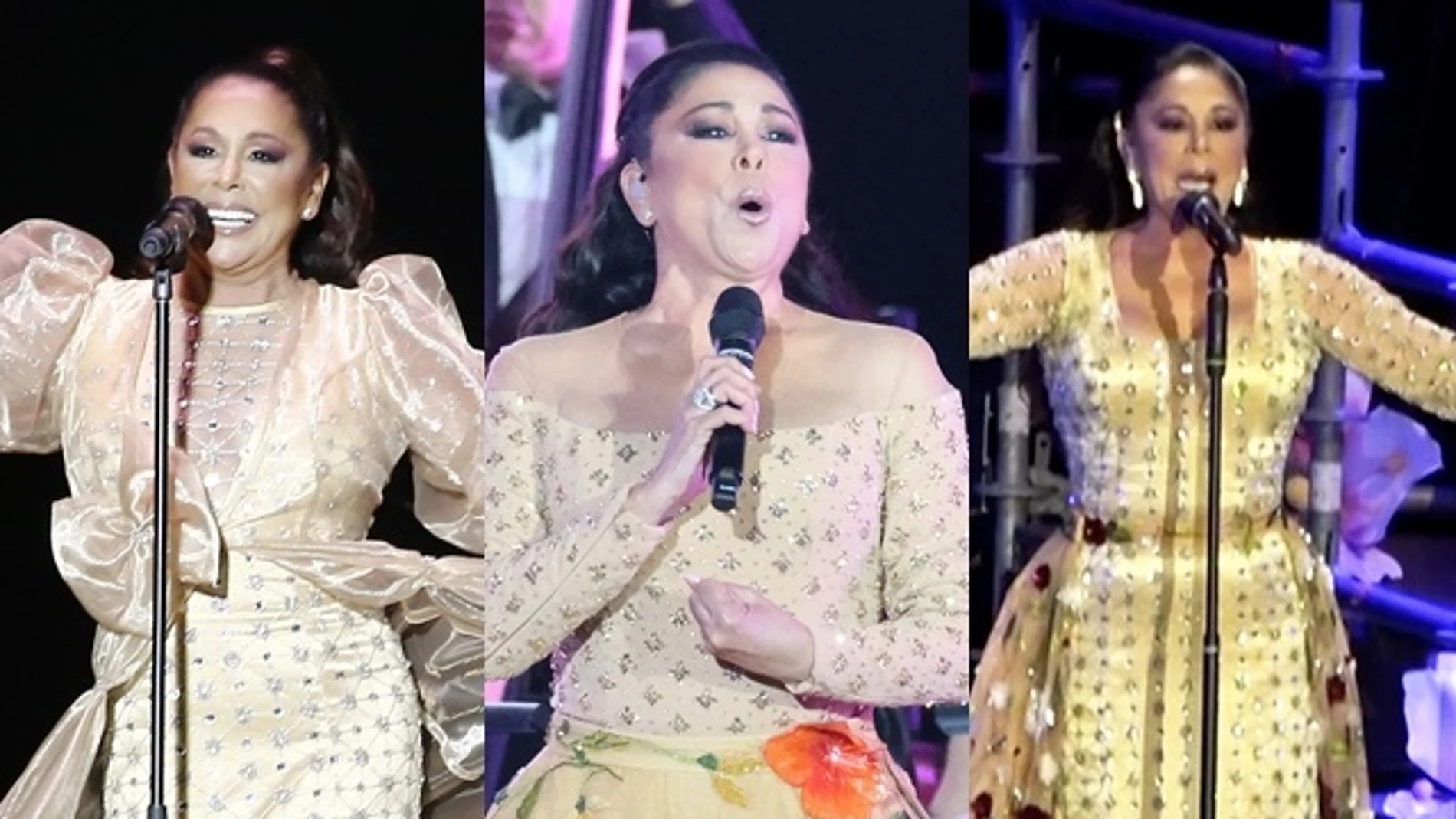 Isabel Pantoja modifica su vestido para el concierto en Bilbao