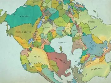 Mapa de cómo sería la Tierra en 250 millones de años Mapa de cómo sería la Tierra en 250 millones de años