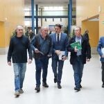 Suárez-Quiñones junto a los líderes agrarios antes de la reunión