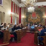Imagen del pleno de hoy en Alicante en el que se han aprobado los presupuestos para 2024.