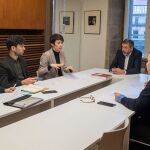 La líder nacionalista, hoy, en la reunión con el Colegio de Arquitectos. 