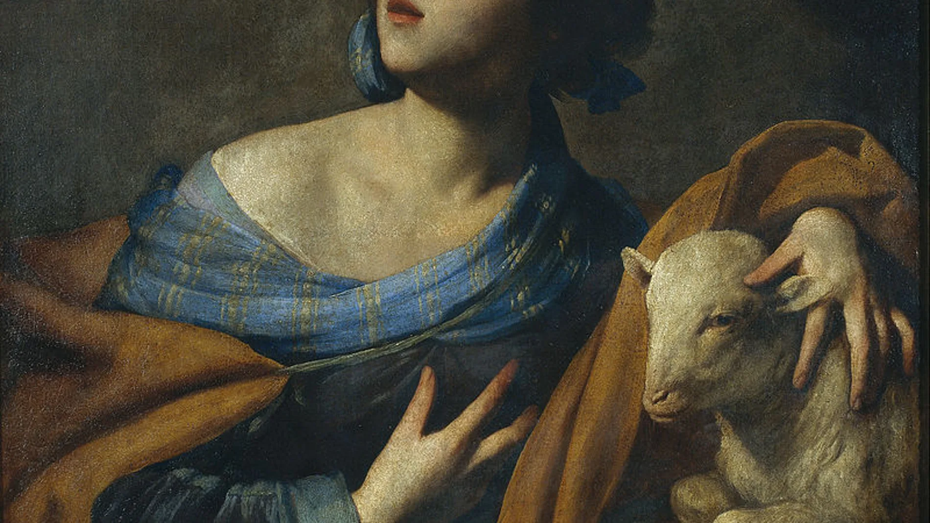 Retrato de Santa Inés de Roma, por Massimo Stanzione