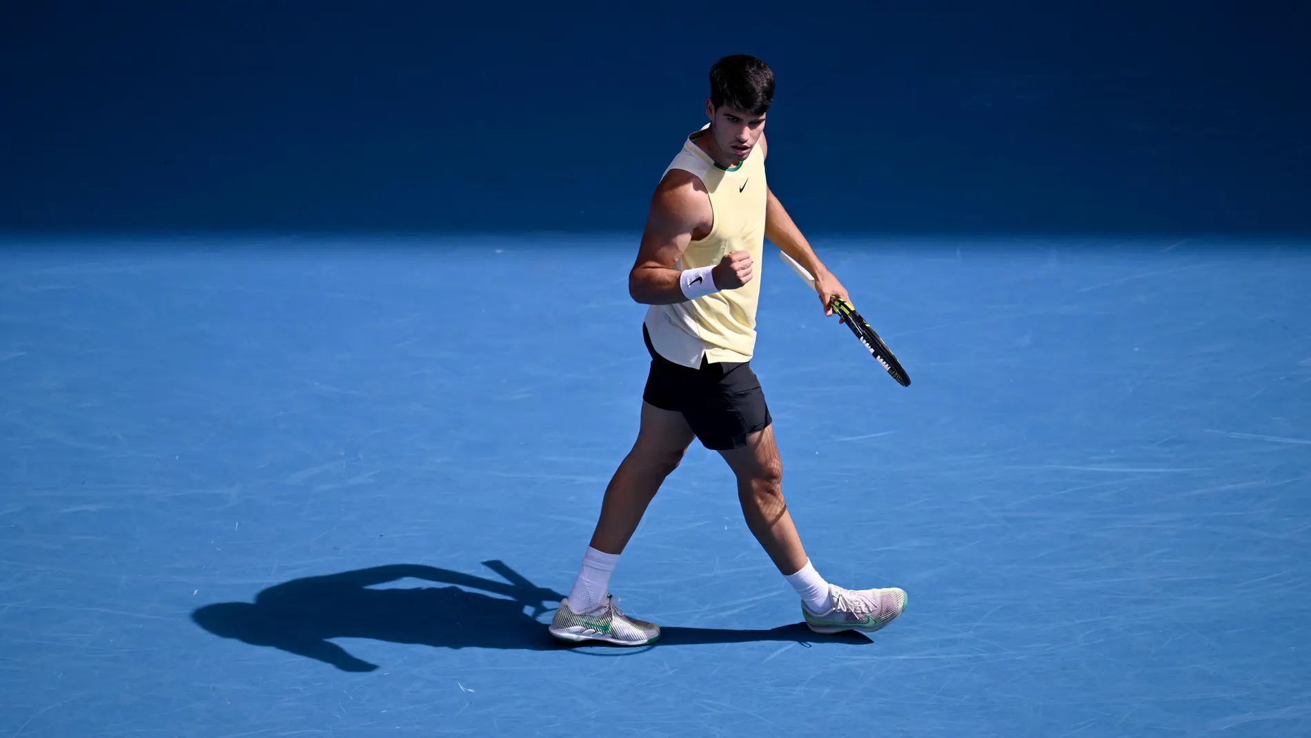 Alcaraz, durante su partido de tercera ronda