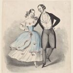 Representación de una pareja bailando Polca