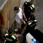 Momento de una detención en Barcelona