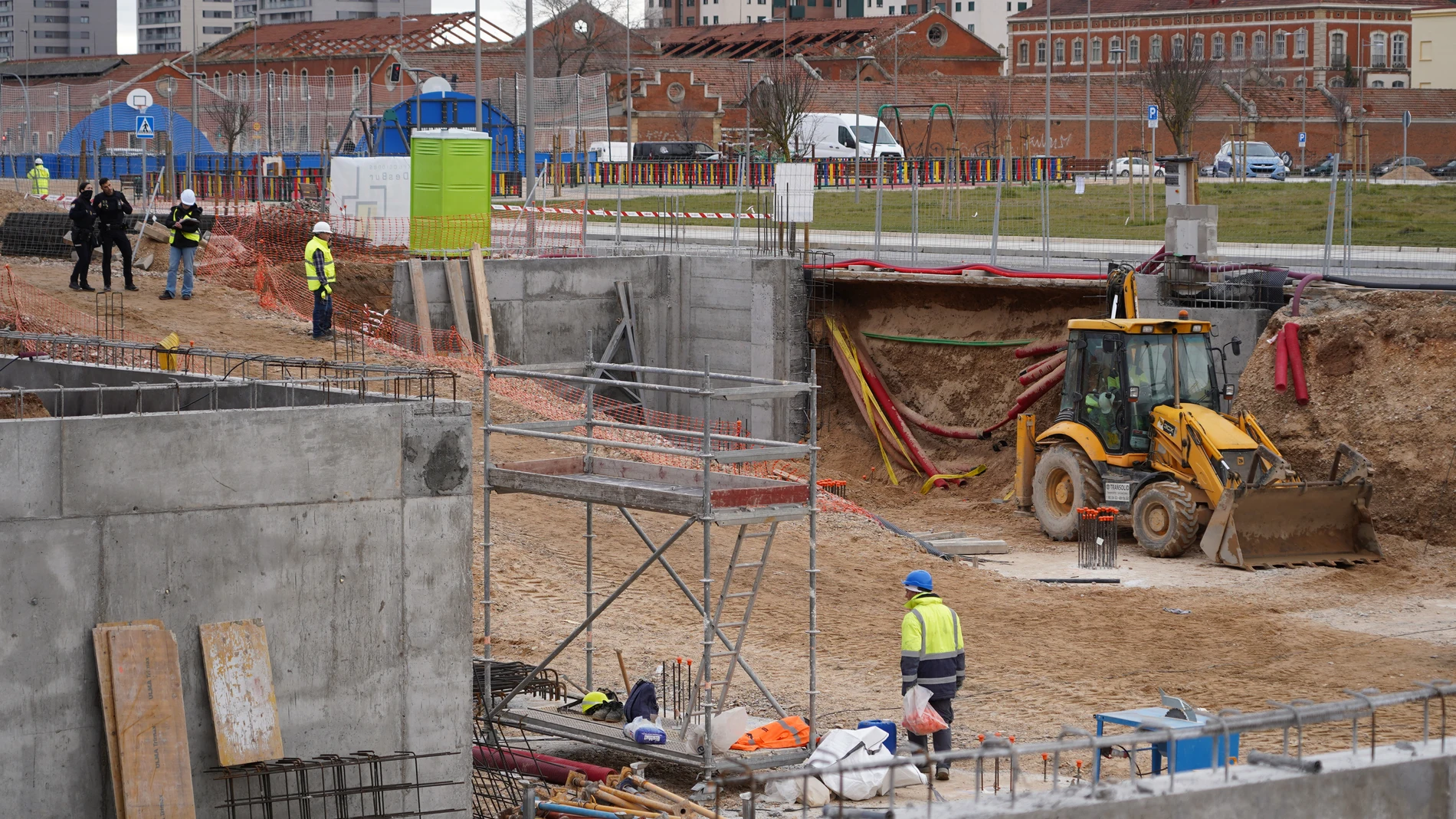 Obras públicas con peligro de accidente laboral