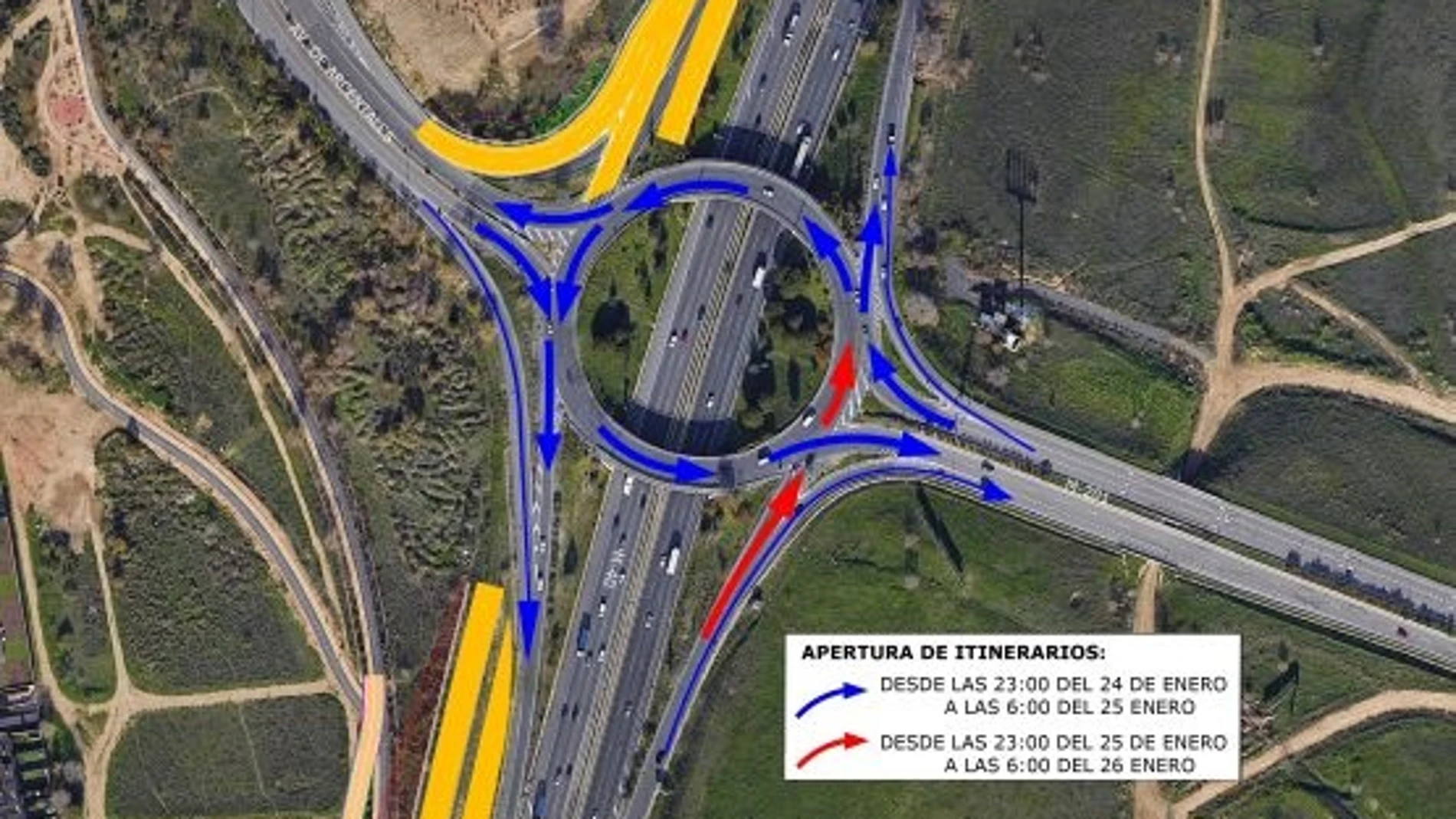 Plano de la glorieta de Arcentales sobre la M-40AYUNTAMIENTO DE MADRID22/01/2024