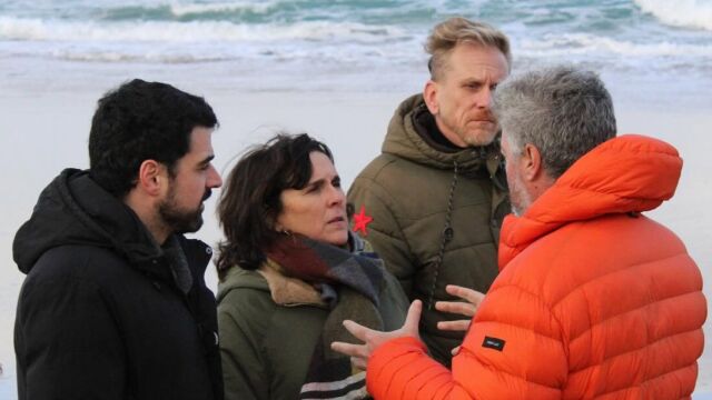 Isabel Faraldo en una visita reciente a Laxe (A Coruña). 