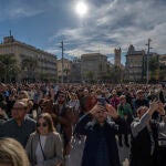 Mini máscletà tras la procesión con motivo de la festividad de San Vicente Mártir en Valencia 
