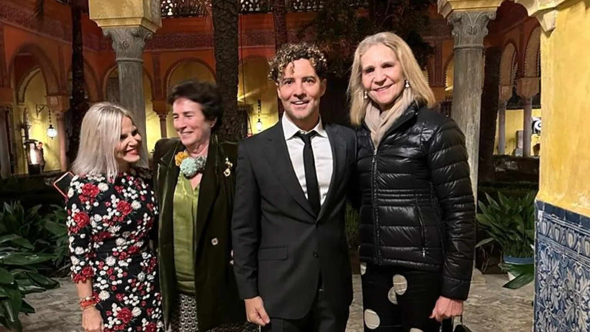 La Infanta Elena junto a David Bisbal.