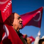 Manifestación contra la adhesión de Suecia a la OTAN en Estambul