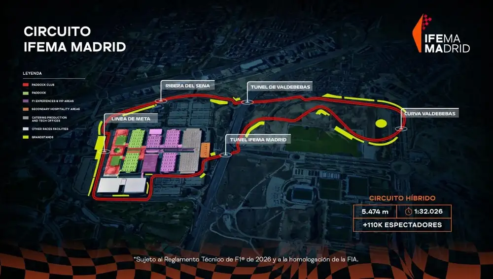 Circuito de Fórmula 1 en Madrid