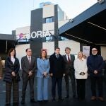 Mañueco junto a González Corrla, Carlos Martínez,,Latorre y Benito Serrano, entre otros, tras inaugurar la nueva estación de autobuses de Soria