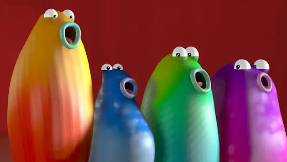 Los cantantes de Blob Opera.